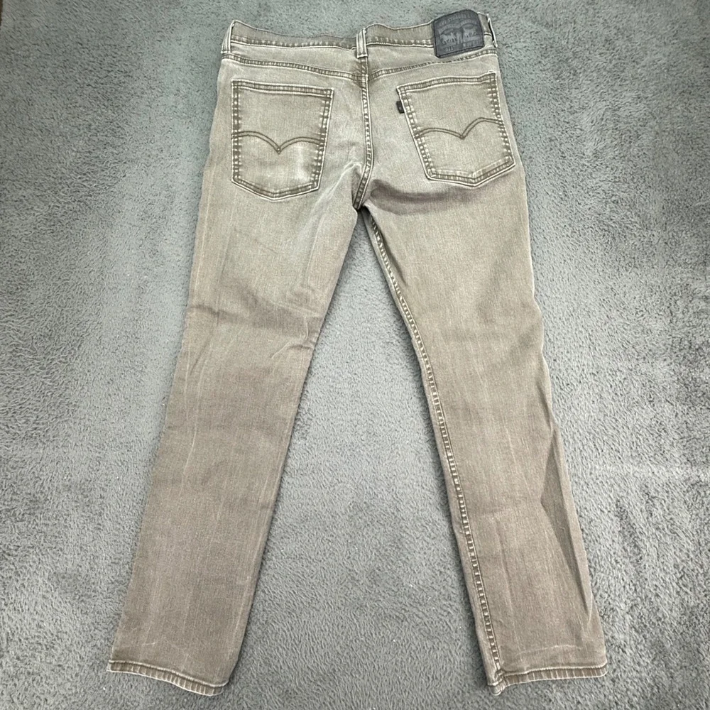 Levi's 511 Slim Fit Jeans Mens 36x32 Grey Denim Stretch Pants 04511-0150